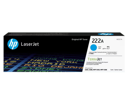 CARTUCHO DE TONER  HP 222A CIAN LASERJET W2221A