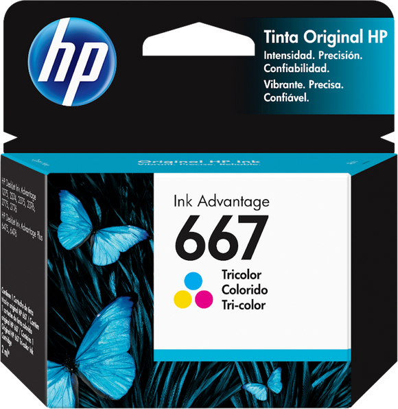 CARTUCHO DE TINTA HP 667 TRI-COLOR 3YM78AL