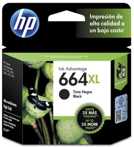 CARTUCHO DE TINTA HP 664XL ALTO RENDIMIENTO NEGRO 8.5ml F6V31A